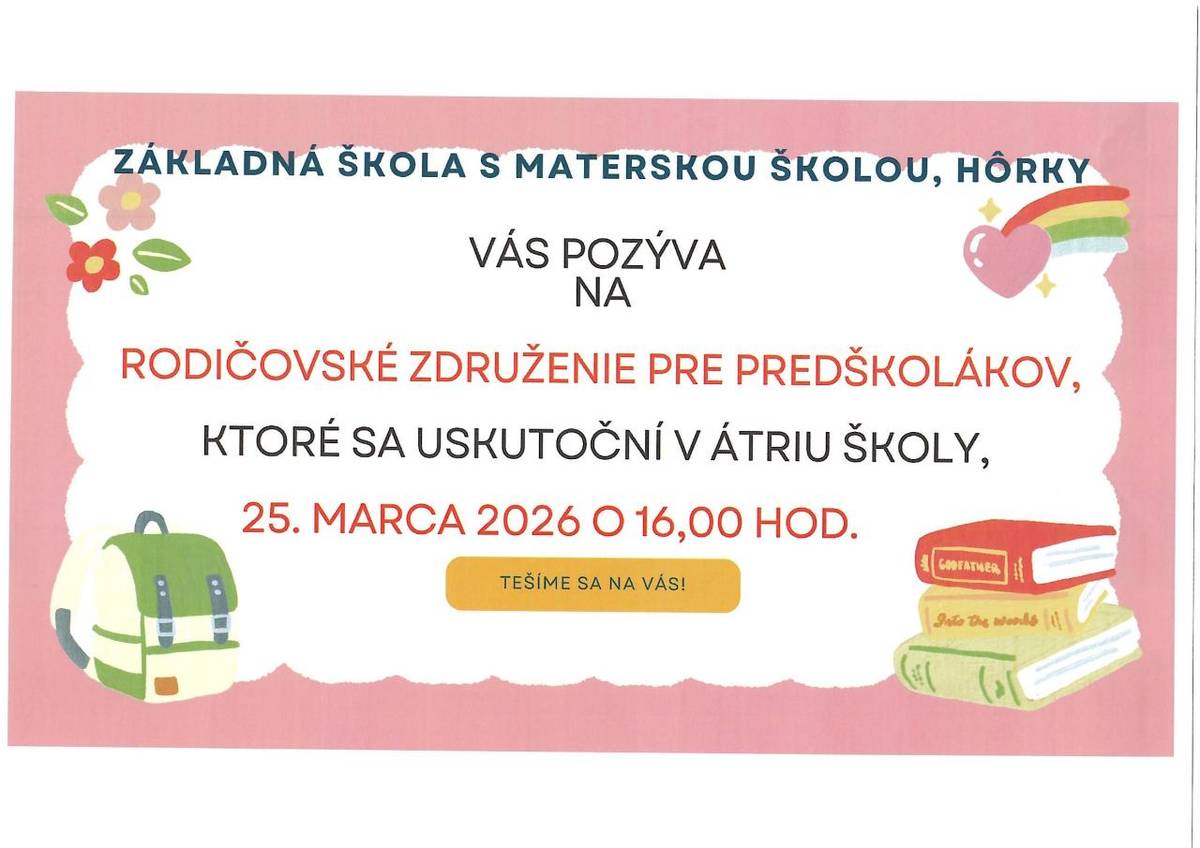 25.03.2026 o 16.00 hod v átriu školy