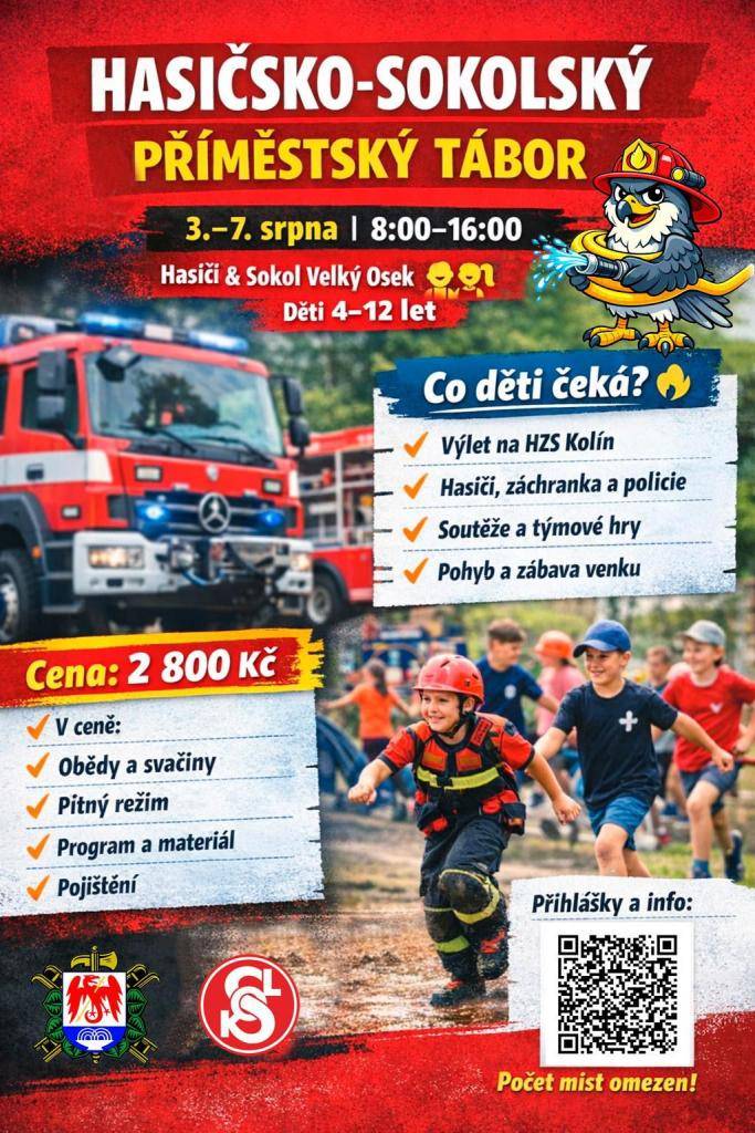 Hasičsko-sokolský příměstský tábor 3.-7.8.2026