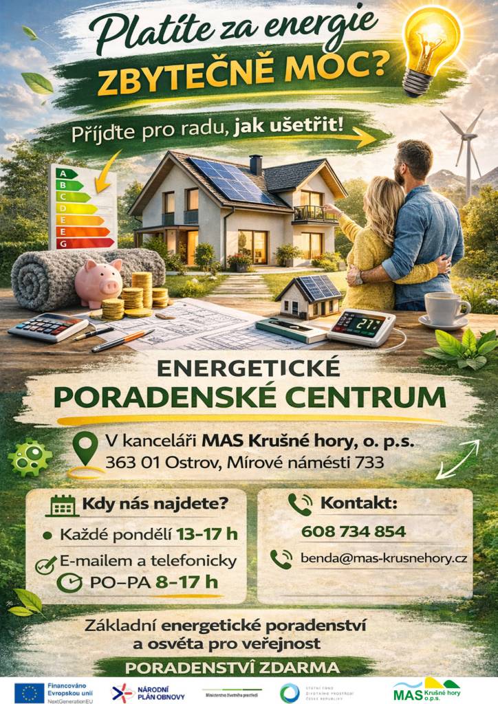 Přijďte pro radu, jak ušetřit na energiích. Naše energetické poradenské centrum v Ostrově poskytuje základní poradenství a osvětu pro veřejnost.