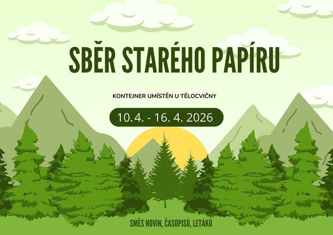 Kontejner bude umístěn u tělocvičny ZŠ Předín v termínu 10.04.-16.04.2026.