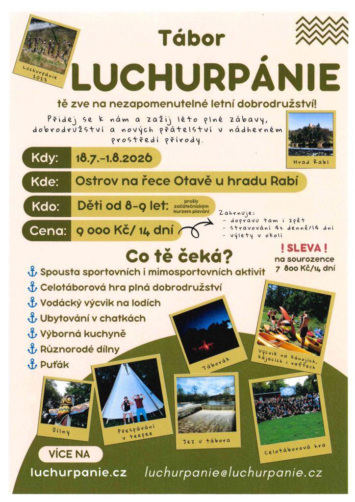 Dětský letní tábor na Šumavě