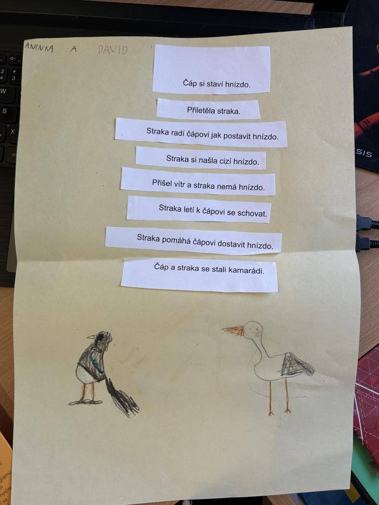 Ahoj! My, děti z 1. C, jsme ve škole začaly s projektovou výukou. Co to znamená? No že bádáme, pozorujeme, kreslíme, diskutujeme a zkoumáme jedno téma třeba celý den ze všech jeho stran a úhlů.