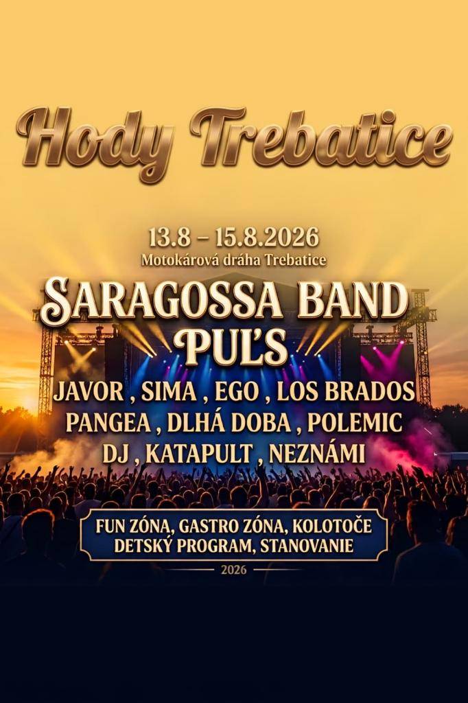 Od 11. marca 2026 predávame v predpredaji vstupenky na Hody Trebatice 2026 za zvýhodnenú cenu.   Tohtoročné Hody Trebatice budú trvať 3 dni - od 13. do 15. augusta 2026.   Vstupenka kúpená v predpredaji platí na všetky 3 dni.