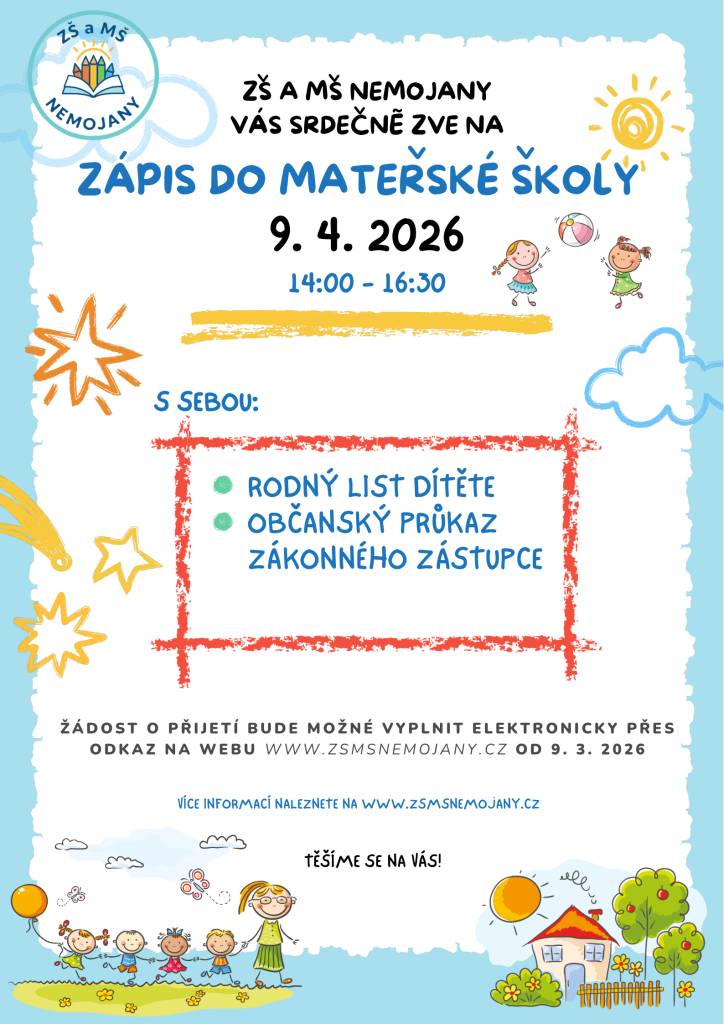 Zápis do MŠ - 9.4.2026
