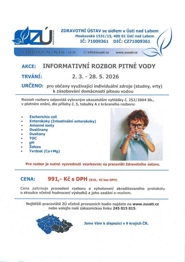 Rozbor pitné vody