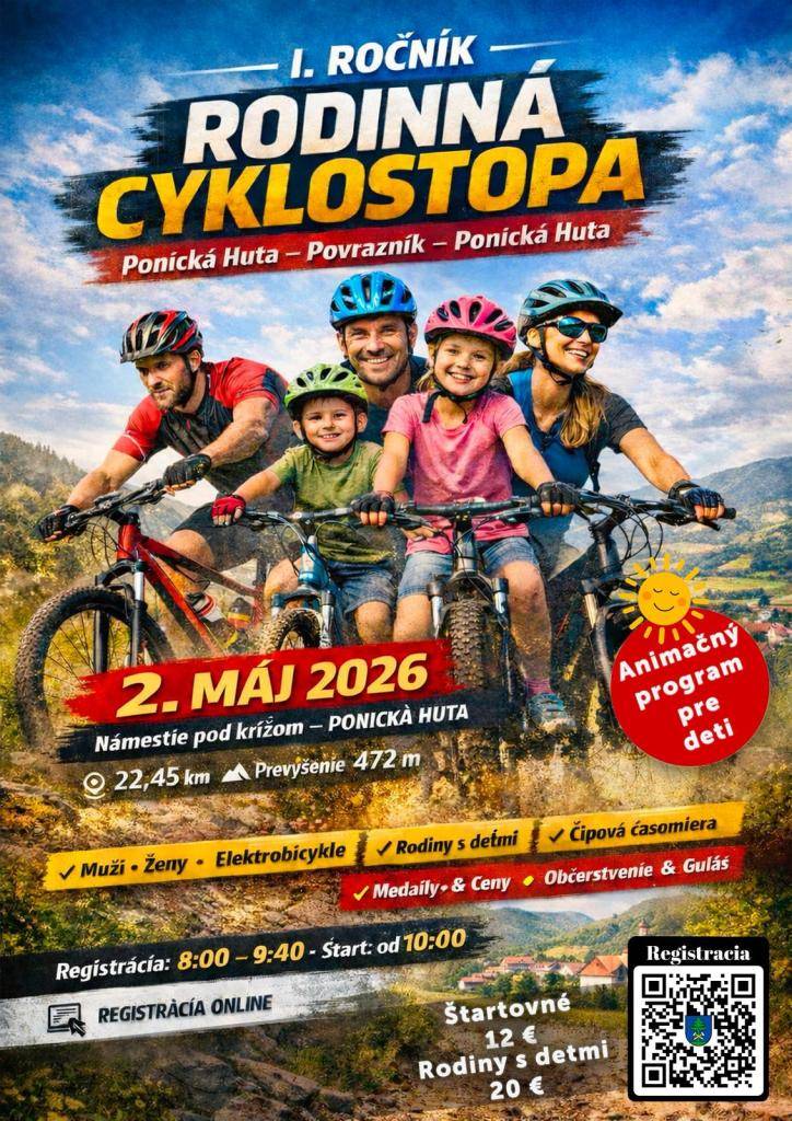 Muži, ženy, rodiny s deťmi pozývame vás na Rodinnú cyslostopu.