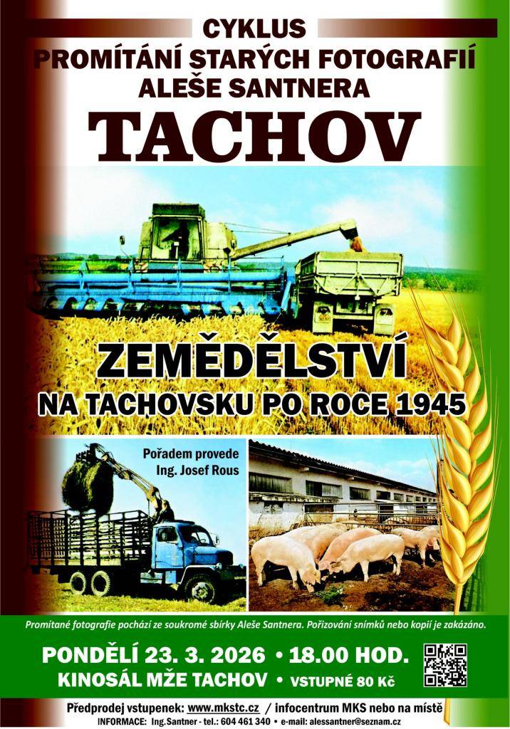 Pozvánka na promítání o zemědělství na Tachovsku do kina Mže 23.3.2026 od 18,00hod. v Tachově