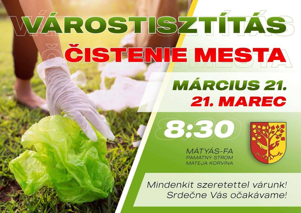 Dátum: 21. marec 2026 (sobota)     Začiatok: 8:30    Miesto stretnutia:  strom M. Korvína