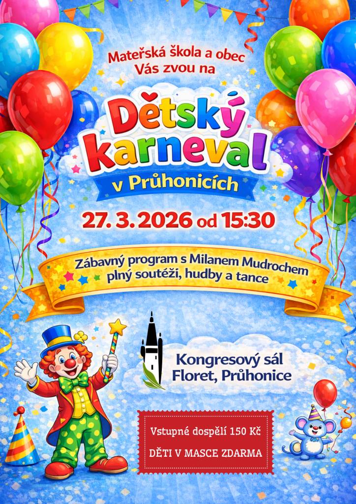 Kongresový sál Floret Průhonice, pátek 27.3.2026 od 15:30