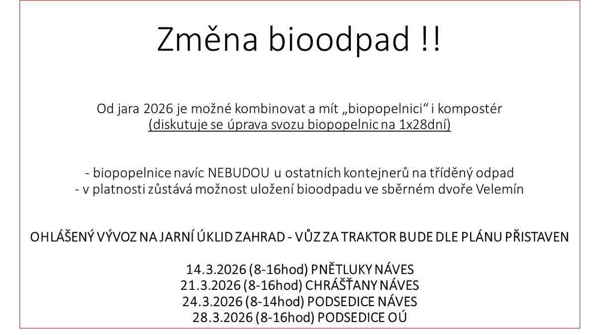 BIOODPAD JARO 2026 - SVOZ OD 26.3.2026