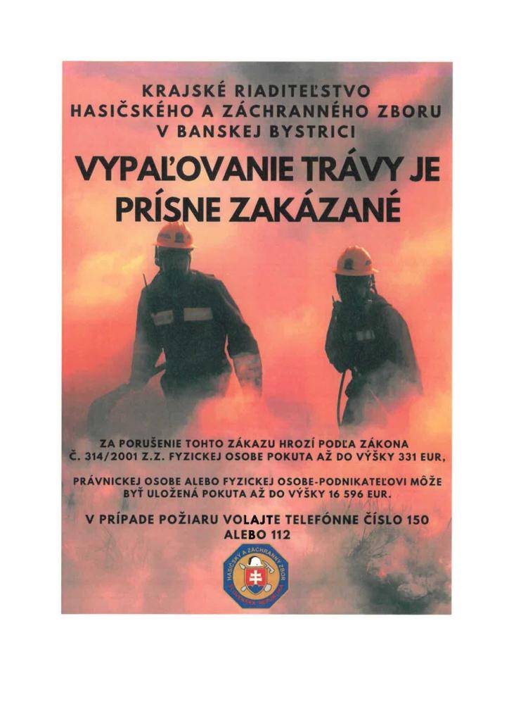 zákaz vypaľovania trávy