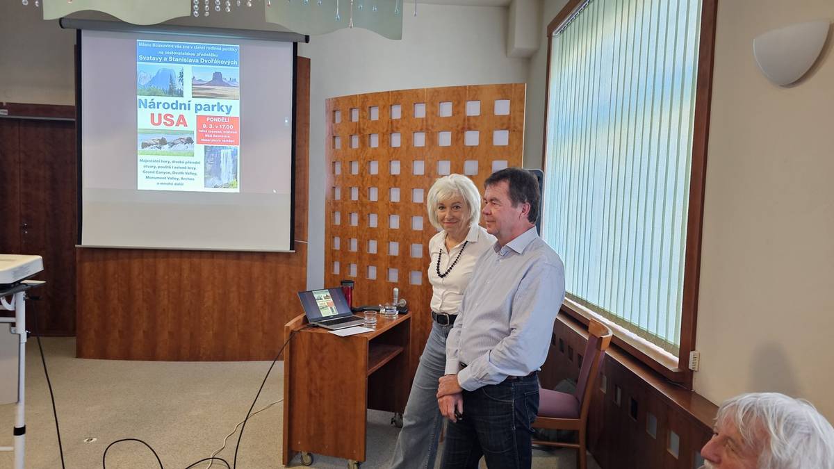 Město Boskovice připravilo v rámci rodinné politiky na pondělí 9. března cestovatelskou přednášku Svatavy a Stanislava Dvořákových nazvanou Národní parky USA.