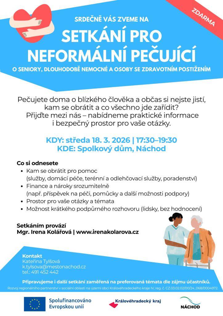 Pečujete doma o blízkého člověka a občas si nejste jistí, kam se obrátit a co všechno jde zařídit?