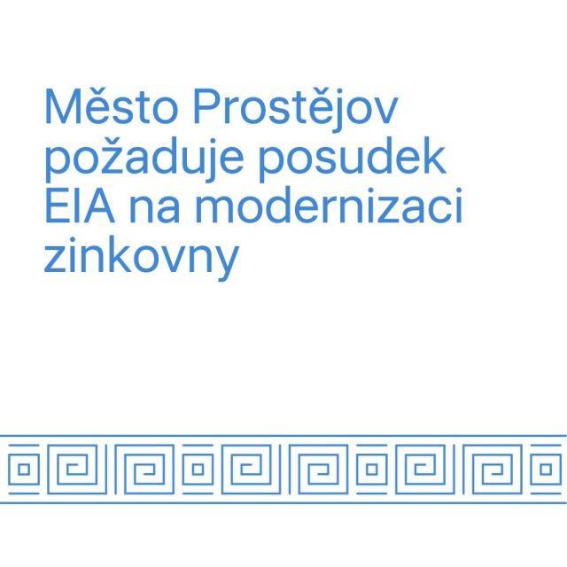Statutární město Prostějov obdrželo oznámení o zahájení zjišťovacího řízení k záměru modernizace zinkovny v Prostějově, jehož oznamovatelem je společnost SIGNUM spol. s r. o. Řízení vede Krajský úřad Olomouckého kraje podle zákona č. 100/2001 Sb., o posuzování vlivů na životní prostředí.                               Číst dál...