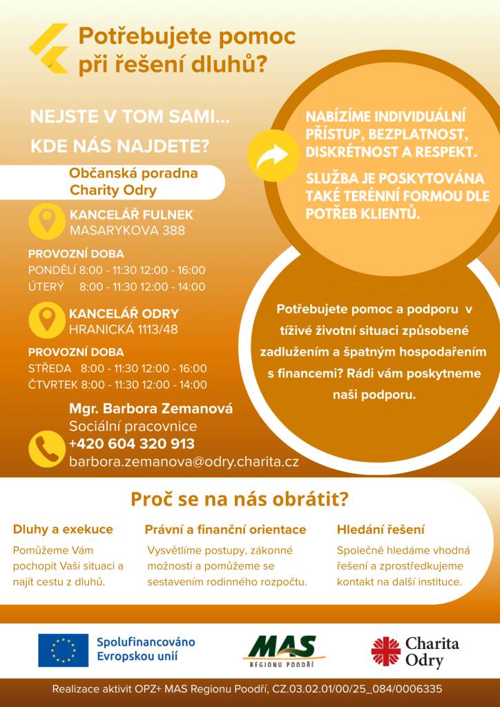 Cílem je podpora obyvatel obcí v náročných životních situacích a prevence sociálního vyloučení. Jedná se o tři vzájemně provázané oblasti podpory: podporu ohrožených rodin s dětmi, podporu neformálně pečujících osob a dluhové poradenství.