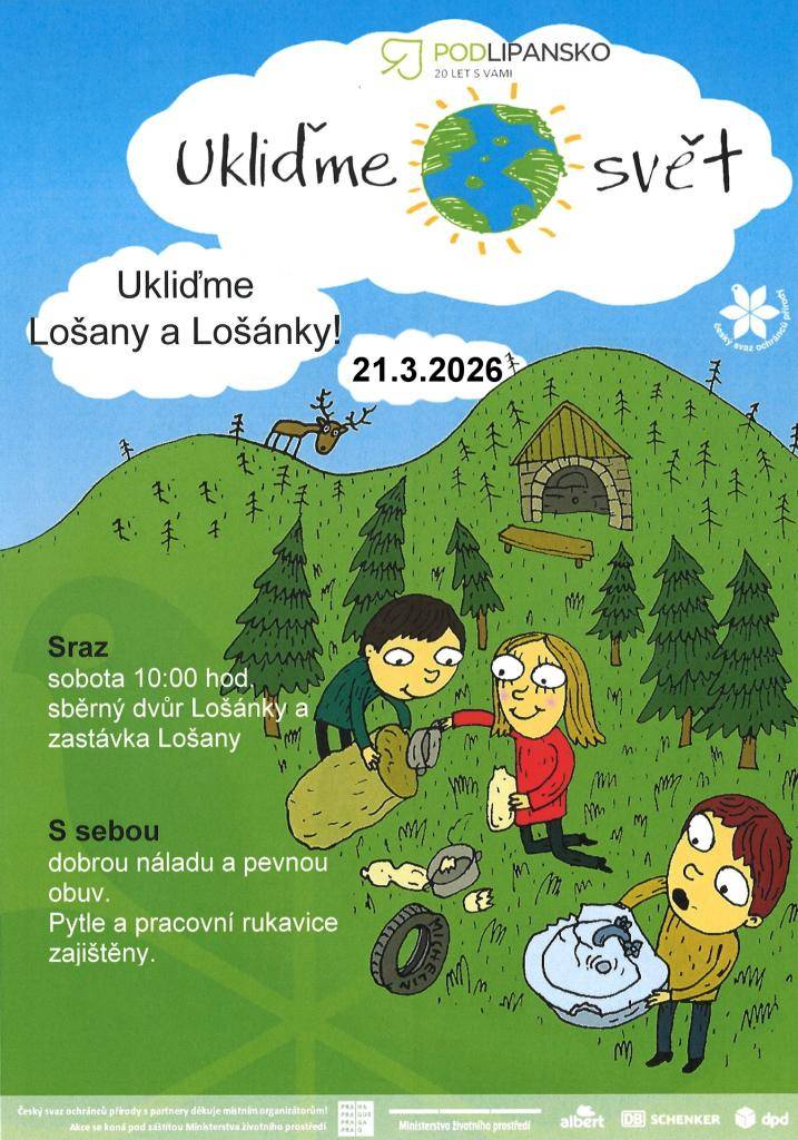 Ukliďme Lošany a Lošánky dne 21.3.2026 OD 10.00 hod.