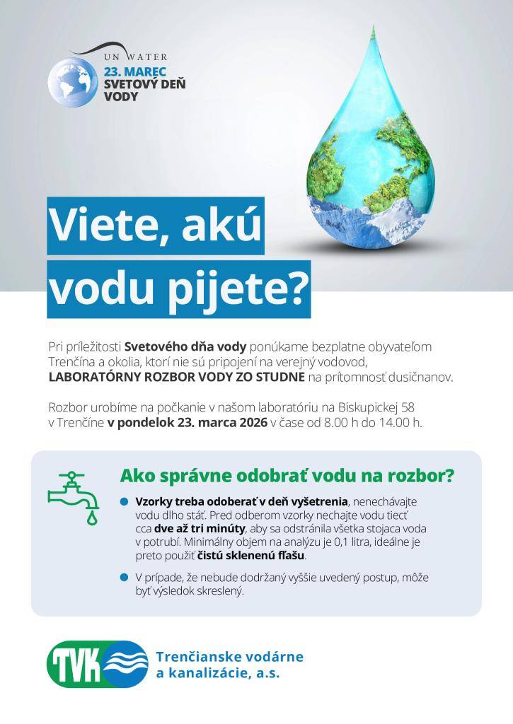 Svetový deň vody nám každoročne pripomína, že voda nie je samozrejmosťou.