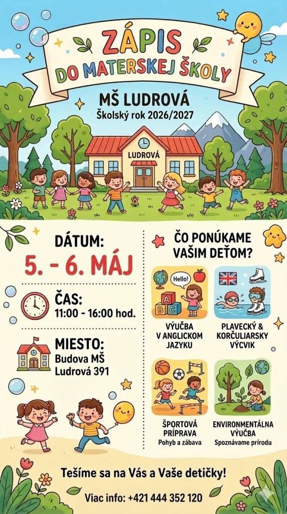 Zápis do Materskej školy Ludrová