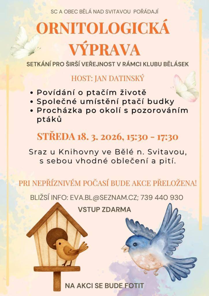 ORNITOLOGICKÁ VÝPRAVA 18.3.2026