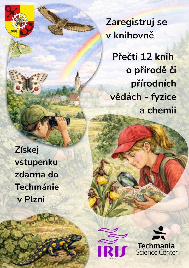 Přečti 12 knih o přírodě a navštiv za odměnu Techmánii Plzeň.  Soutěž probíhá od 1. března do 18. prosince 2026.  Úkolem soutěžících je během soutěže přečíst 12 knih se zaměřením na zvířata nebo přírodní vědy. Děti, kterým se podaří tuto čtenářskou výzvu splnit, získají vstupenku do Techmámie.