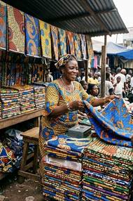 Venkovní tržiště v Nigérii