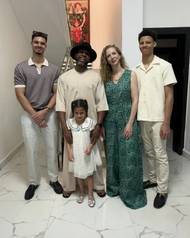 Zuzana se svou rodinou v Nigérii