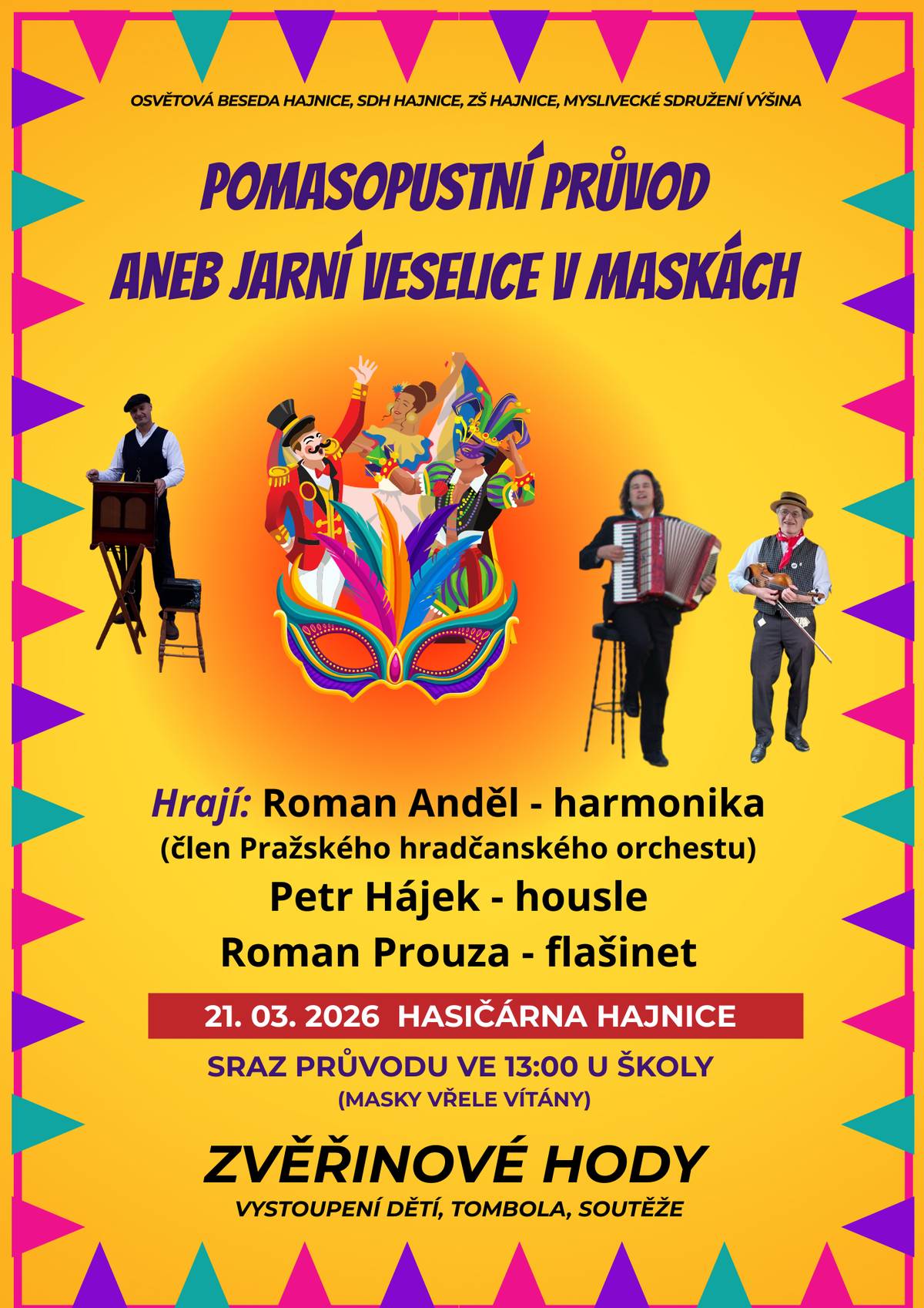 Pomasopustní průvod aneb jarní veselice v maskách