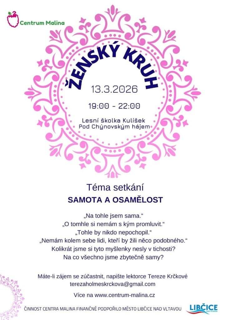 O víkendu si příjdou na své děti i dospělí. Přinášíme přehled libčických akcí: Pátek 13. března 2026  18:00 – Ženský kruh Setkání žen zaměřené na sdílení, relaxaci a osobní rozvoj v přátelské a bezpečné atmosféře. Pořadatel: Centrum Malina Sobota 14. března 2026 10:00 – Horolezecké závody pro děti Lezecká stěna Kaktus u Upírků, Vltavská 751. Pořadatel: Upírci 18:00 – Postní zastavení v kostele sv. Bartoloměje Krátké duchovní setkání v postním období s možností ztišení a společné modlitby.  Pořadatel: Římskokatolická farnost Libčice nad Vltavou 19:00 – Sportovní ples ve stylu oktober festu Tradiční ples sportovců v sokolovně. Pořadatel: TJ Sokol Libčice a AFK.  18:00 – Rumtorádi na Plovárně  Hudební večer s kapelou Rumtorádi a živou hudbou. Neděle 15. března 2026 15:00 – Dětský karneval Veselé odpoledne pro děti plné masek, soutěží, hudby a zábavy v sokolovně. Pořadatel: TJ Sokol Libčice. 15:00 – Komentovaná prohlídka areálu Uhelného mlýna Prohlédněte si industriálního areál s výkladem o historii i současném využití. 15:00 – Jarní workshop Čeká vás příjemné odpoledne plné inspirace, vůně přírodních materiálů, sdílení a radosti z vlastnoručně vytvořené dekorace. KC Fara Libčice. Pořadatel: Centrum Malina