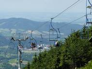 Lanovka na Pustevny na snímku z roku 2010.