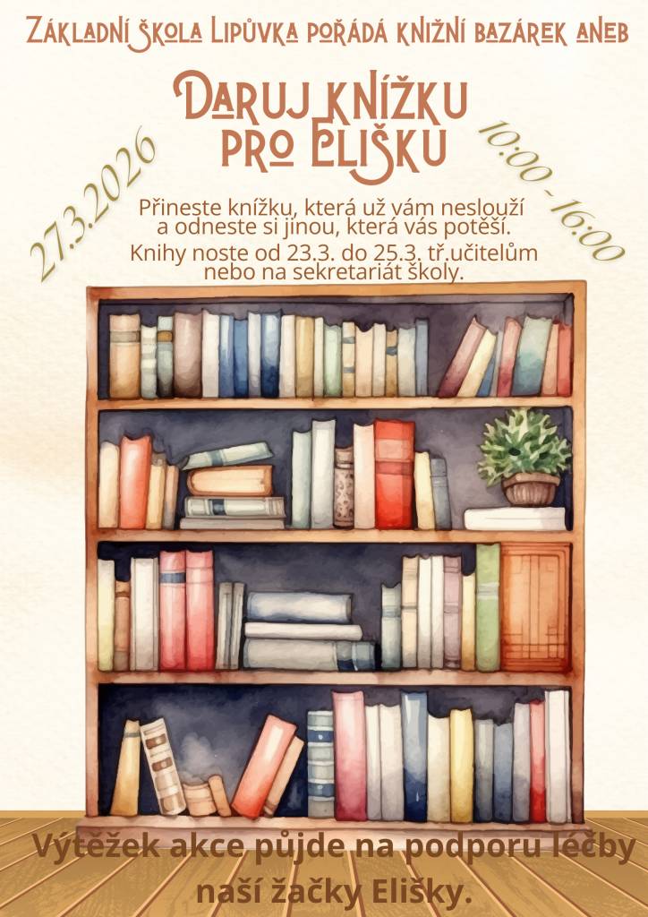 Knižní bazárek ZŠ Lipůvka