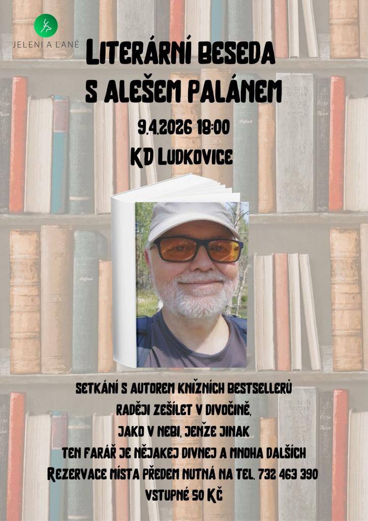 Literární beseda s Alešem Palánem 9.4.2026
