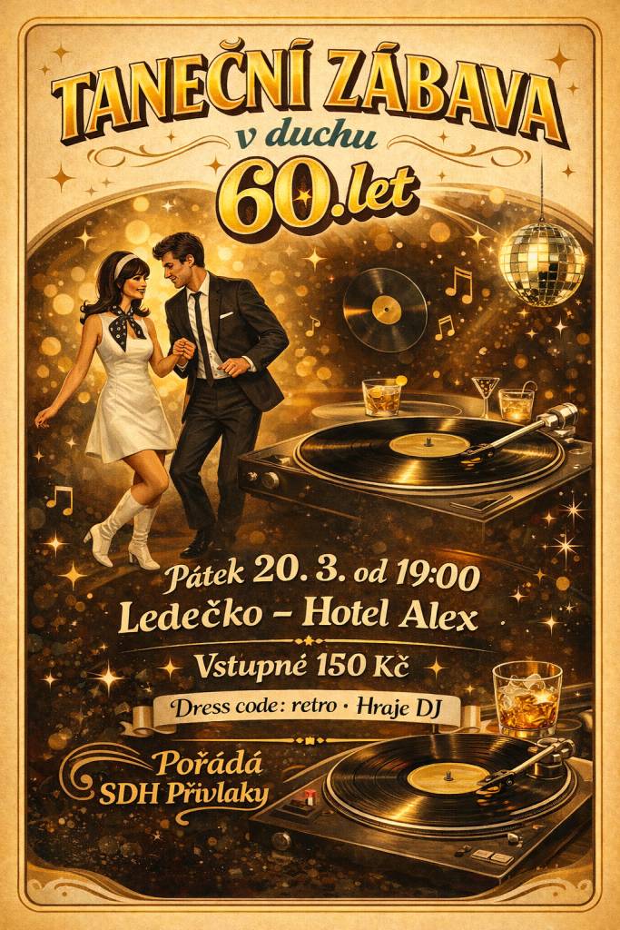 SDH Přívlaky pořádá v hotelu Alex v Ledečku.