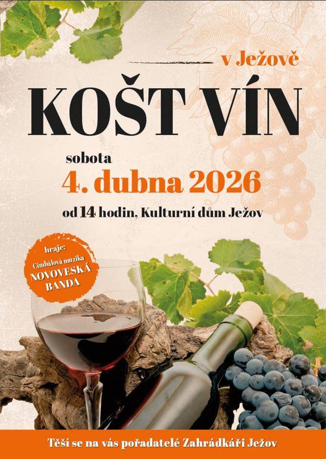 Zahrádkáři Ježov Vás srdečně zvou na košt ví