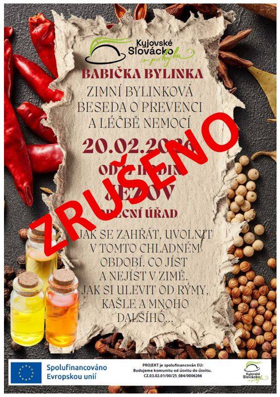 akce "Babička bylinka" ZRUŠENA!