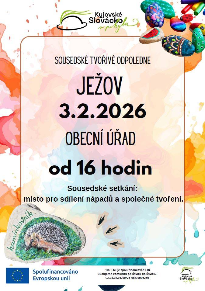 Zveme Vás na sousedské tvořivé odpoledne - MALOVÁNÍ KAMÍNKŮ  - 3.2.2025 od 16h na obecním úřadě.