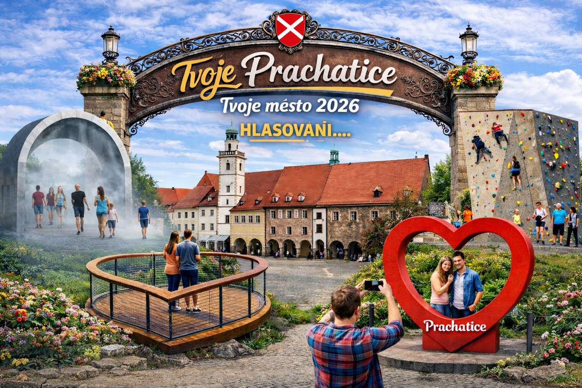 Žáci prachatických škol navrhli projekty, které mohou zpříjemnit život ve městě. Teď je na vás, který z nich vyberete! Do hlasování postoupilo 5 nápadů: ❤️ vyhlídka ve tvaru srdce 💧 mlžná brána 📸 fotopoint ve tvaru srdce 🧗 venkovní horolezecká stěna ✨ designová vstupní brána 🗳 Hlasujte do 30. dubna 2026: https://www.munipolis.cz/app/anketa/tvoje-prachatice-tvoje-napady Stačí vybrat projekt, označit věkovou kategorii a odeslat hlas. Rozhodněte, který nápad se v Prachaticích uskuteční. 💡   ℹ️Více informací naleznete zde https://www.prachatice.eu/tvoje-prachatice-tvoje.../d-50040