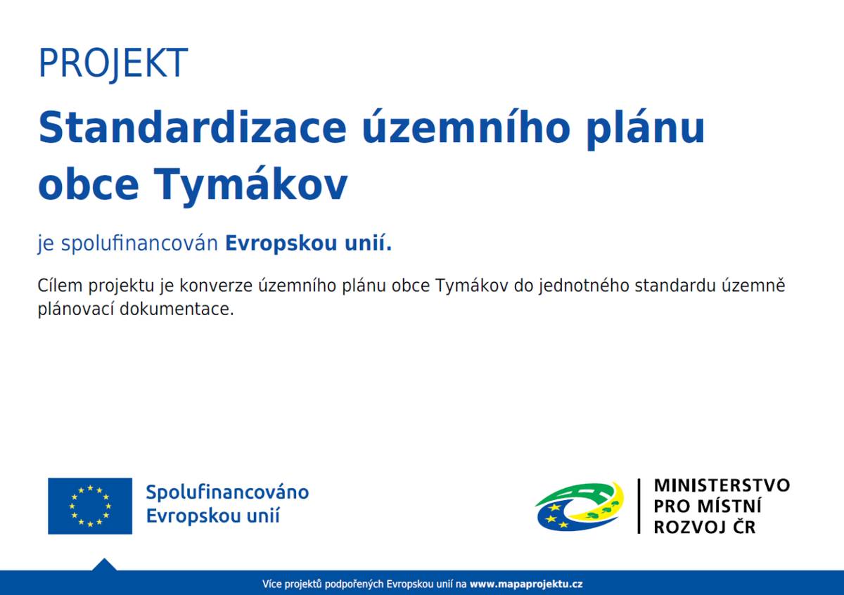 Standardizace územního plánu Tymákov