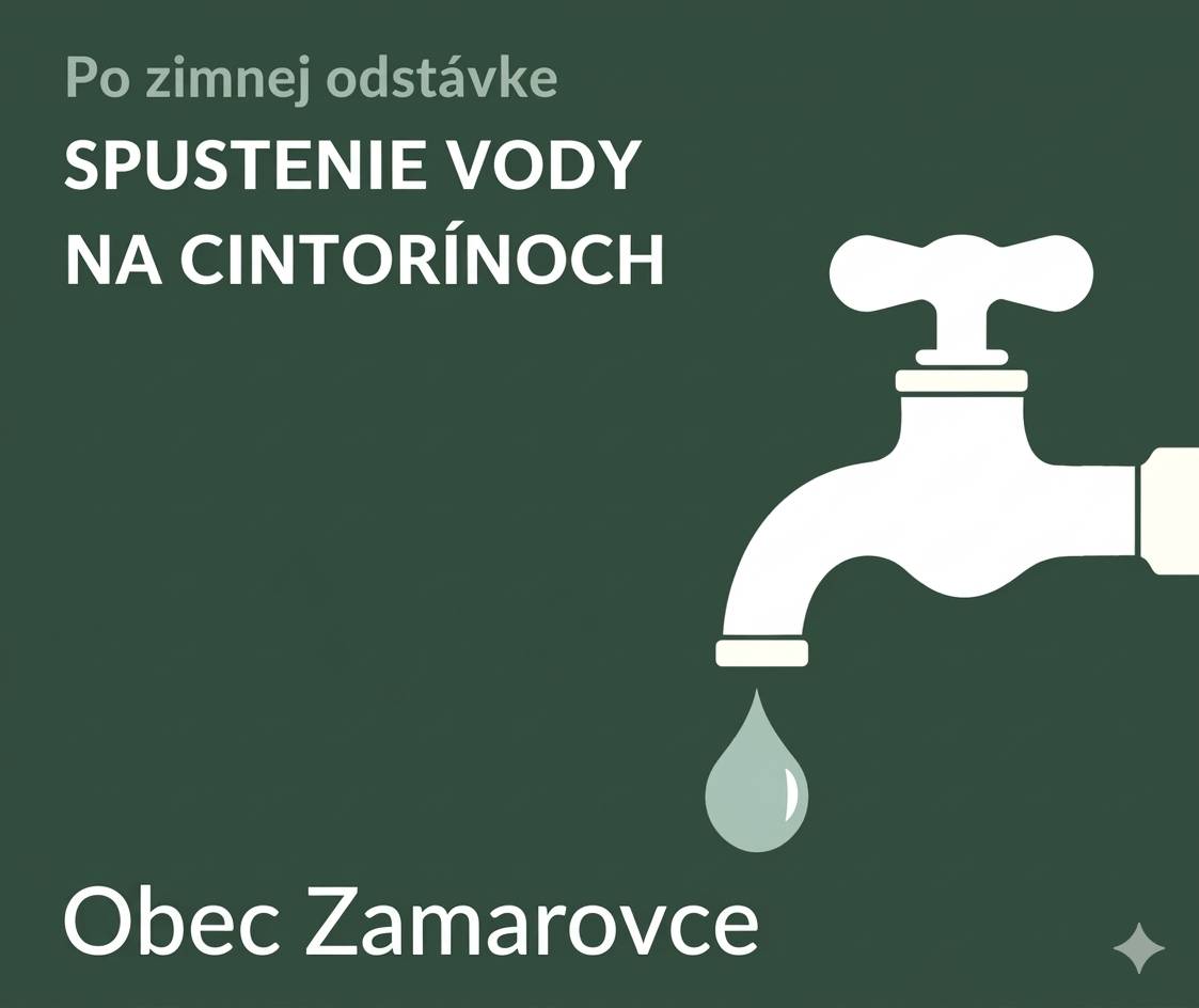 Po zimnej odstávke je voda na cintoríne opäť v prevádzke.