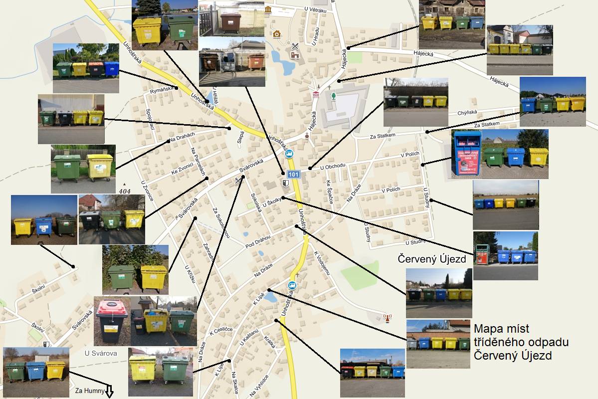 Dobré ráno, posíláme Vám přehlednou mapu kontejnerů na tříděný odpad v naší obci. Děkujeme, že třídíte 😉
