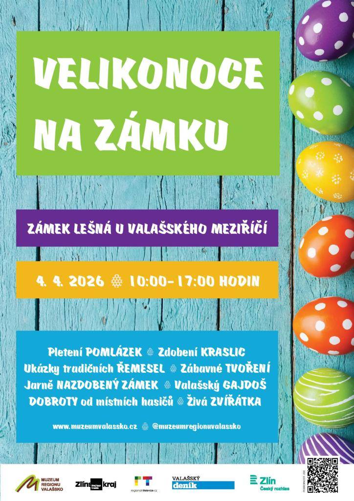 Zámek Lešná u Valašského Meziříčí  4. 4. 2026 | 10:00–17:00 hodi