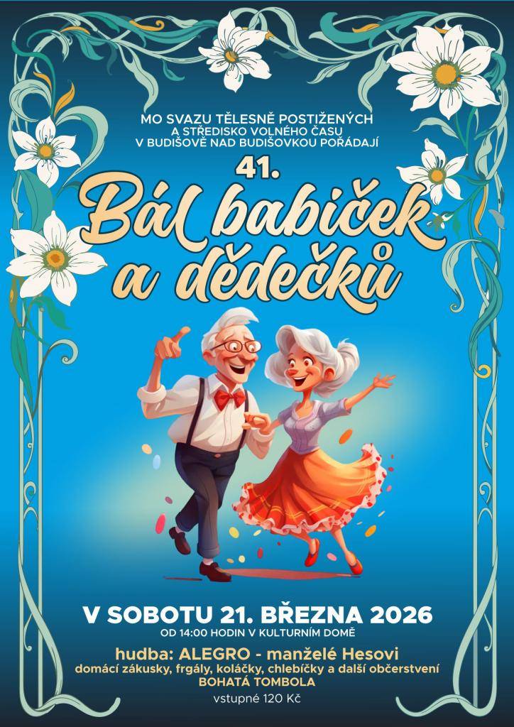 Na akci vystoupí hudební skupina Alegro - manželé Hesovi. Čeká na vás bohaté občerstvení v podobě domácích zákusků, frgálů, koláčků a chlebíčků. Nezapomeňte také na tombolu s lákavými cenami.