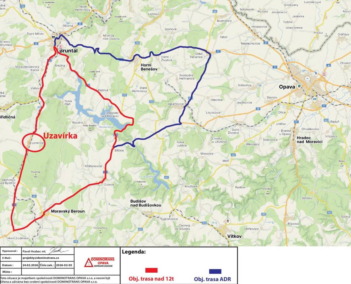 Oprava mostu na silnici I/45 v Lomnici začne 16. března