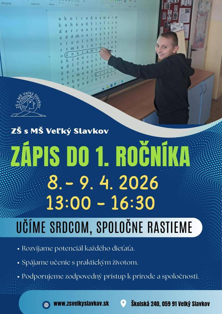 v dňoch 8. - 9. apríla 2026 od 13.00 do 16.30 hod.