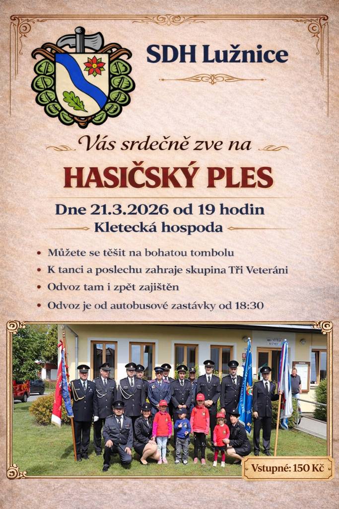 V sobotu 21. 3. 2026 od 19.hodin v Kleci.