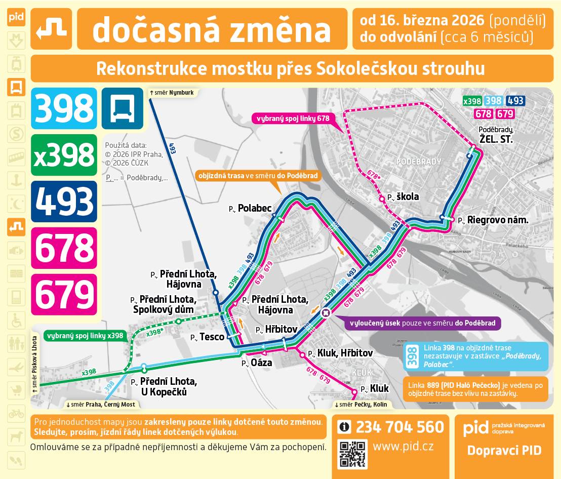 od pondělí 16. 3. 2026 dochází k zahájení: