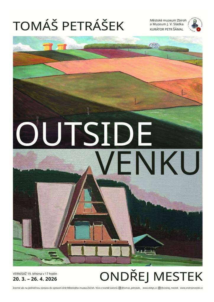 Výstava Ondřeje Mesteka a Tomáše Petráška představuje průřez jejich tvorbou zaměřenou na českou krajinu a českého člověka v ní.