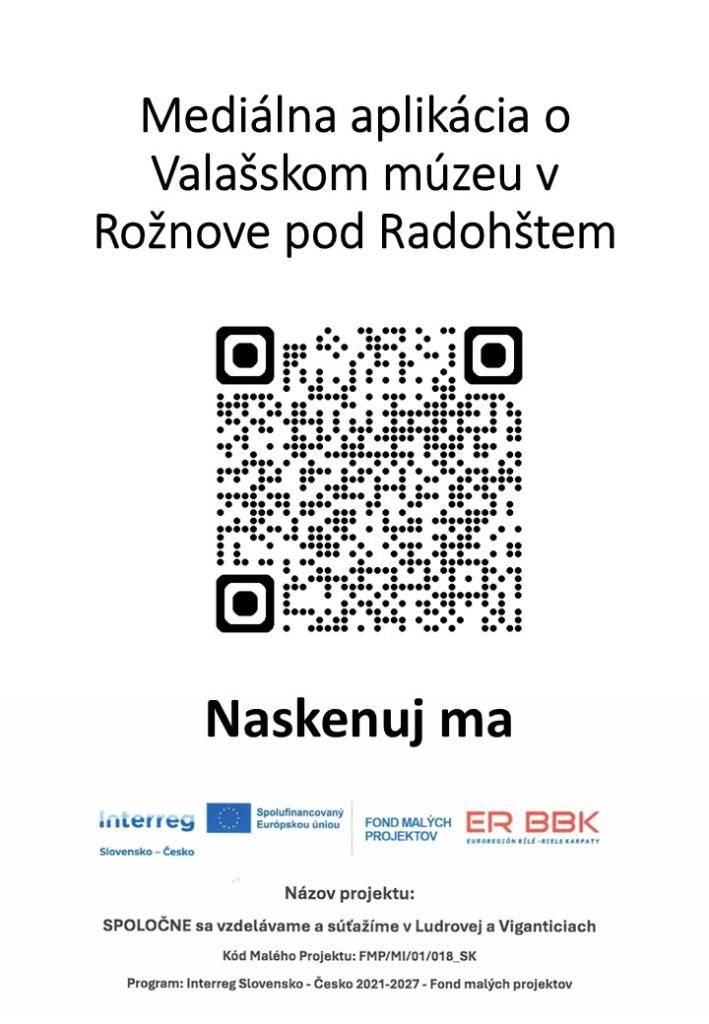 QR kód o Valašskom múzeu v Rožnove pod Radhoštem