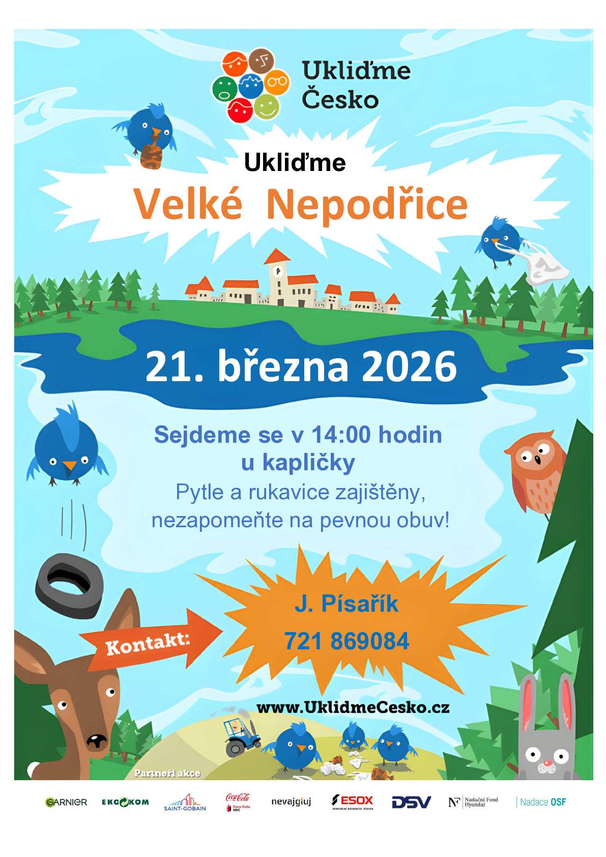 Ukliďme Velké Nepodřice 21.3.2026 od 14:00 hod.