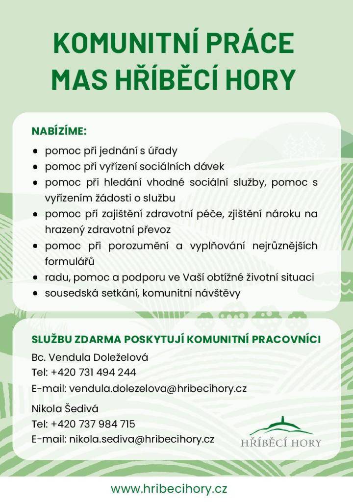 Komunitní práce na území MAS Hříběcí hory