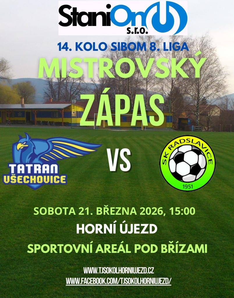 Tatran Všechovice B vs. SK Radslavice B  sobota 21. března v 15:00